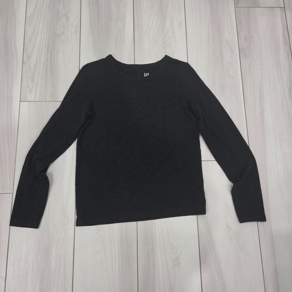 GAP ForeverSoft Women’s Black Long Sleeve Crew Neck T-Shirt Size Small